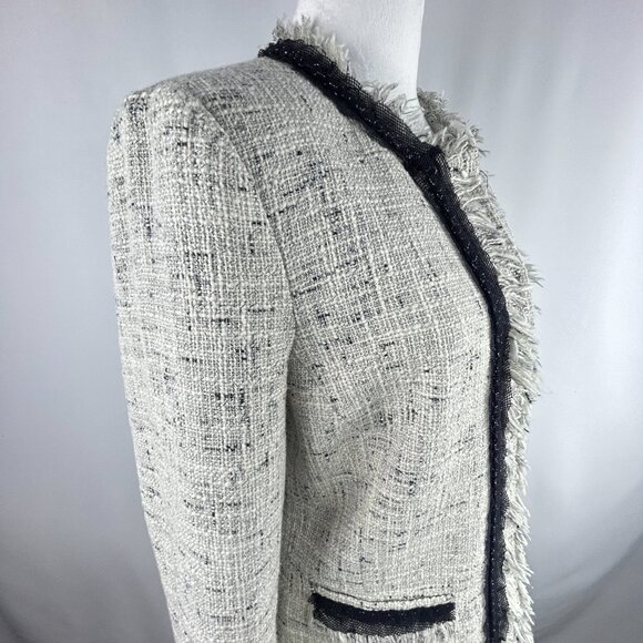 Bandolera Classic Chic Tweed Jacket Navy off-white – US 6 - Picture 6 of 10
